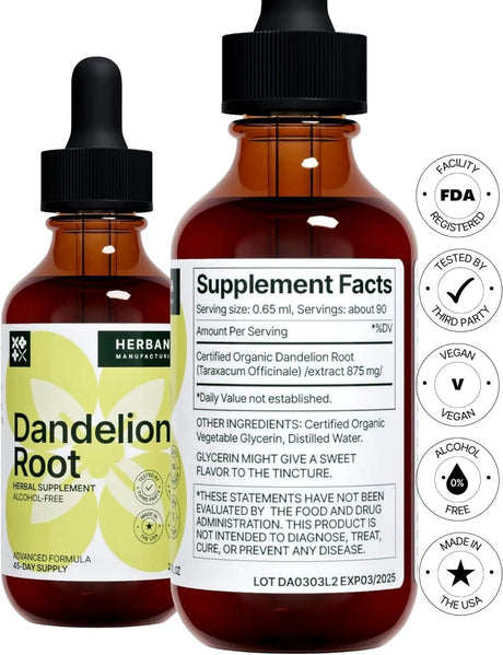 HERBANA - Herbana Dandelion Root Liquid Extract 2 Fl.Oz. - The Red Vitamin MX - Suplementos Alimenticios - {{ shop.shopifyCountryName }}