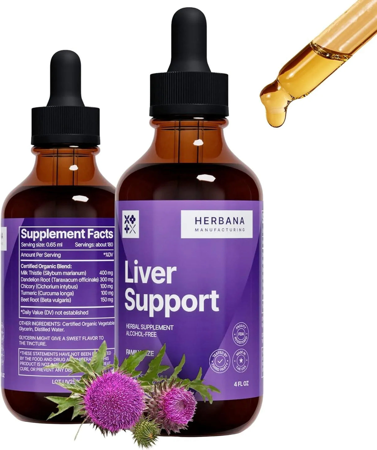 HERBANA - Herbana Liver Support Liquid Drops 4 Fl.Oz. - The Red Vitamin MX - Suplementos Alimenticios - {{ shop.shopifyCountryName }}