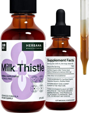 HERBANA - Herbana Milk Thistle 2 Fl. Oz. Liquid Extract - The Red Vitamin MX - Suplementos Alimenticios - {{ shop.shopifyCountryName }}