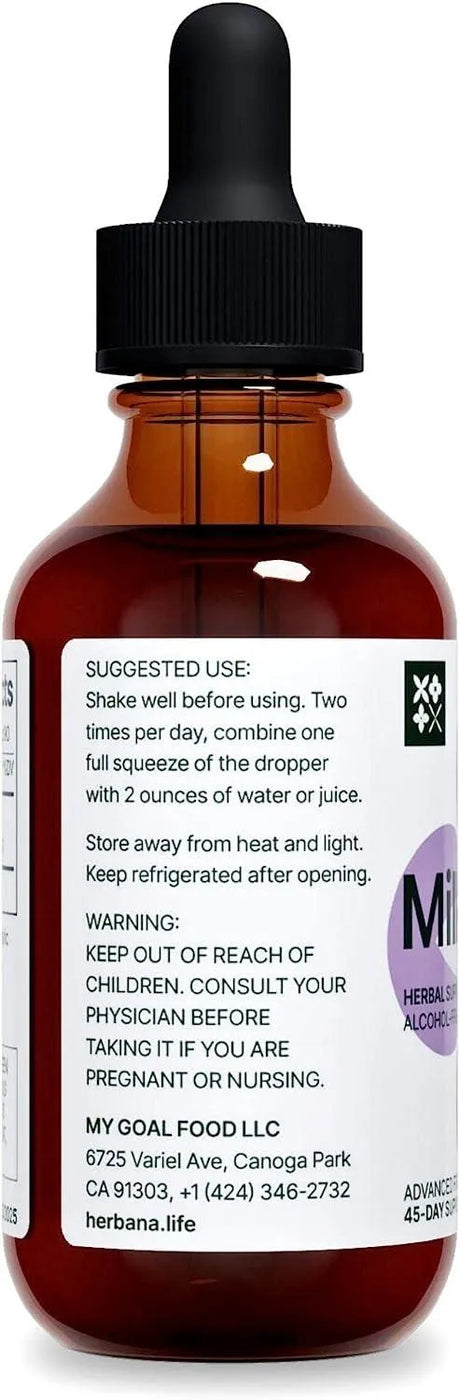 HERBANA - Herbana Milk Thistle 2 Fl. Oz. Liquid Extract - The Red Vitamin MX - Suplementos Alimenticios - {{ shop.shopifyCountryName }}