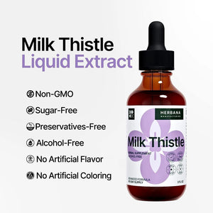 HERBANA - Herbana Milk Thistle 2 Fl. Oz. Liquid Extract - The Red Vitamin MX - Suplementos Alimenticios - {{ shop.shopifyCountryName }}