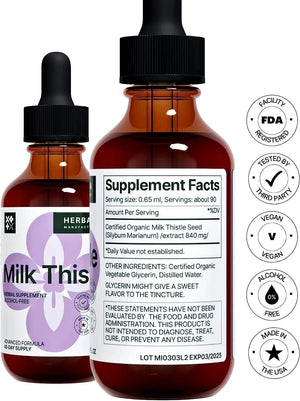 HERBANA - Herbana Milk Thistle 2 Fl. Oz. Liquid Extract - The Red Vitamin MX - Suplementos Alimenticios - {{ shop.shopifyCountryName }}