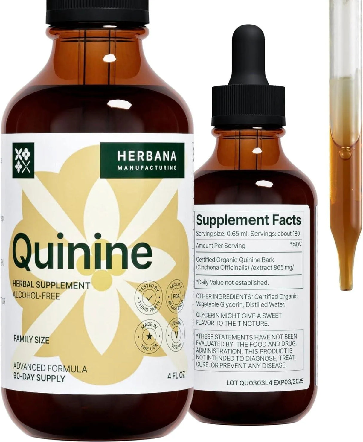 HERBANA - Herbana Quinine Liquid Extract 4 Fl.Oz. - The Red Vitamin MX - Suplementos Alimenticios - {{ shop.shopifyCountryName }}