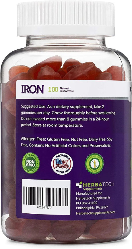 HERBATECH - Herbatech Iron Gummies 100 Gomitas - The Red Vitamin MX - Suplementos Alimenticios - {{ shop.shopifyCountryName }}