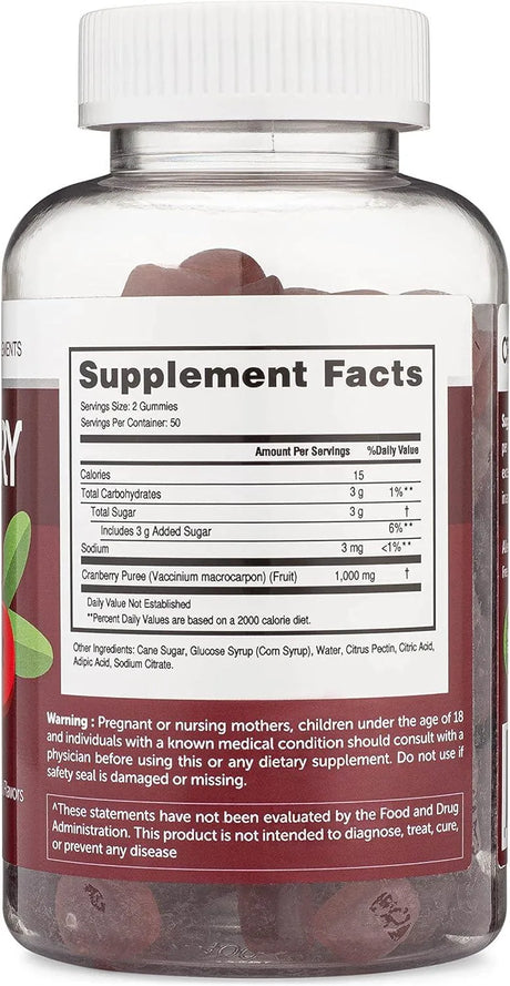 HERBATECH - Herbatech Supplements Cranberry Gummies 1000Mg. 100 Gomitas - The Red Vitamin MX - Suplementos Alimenticios - {{ shop.shopifyCountryName }}