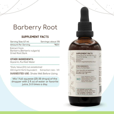 HERBERA - HerbEra Barberry Root B120 Alcohol-Free Herbal Extract Tincture 2 Fl.Oz. 2 Pack - The Red Vitamin MX - Suplementos Alimenticios - {{ shop.shopifyCountryName }}