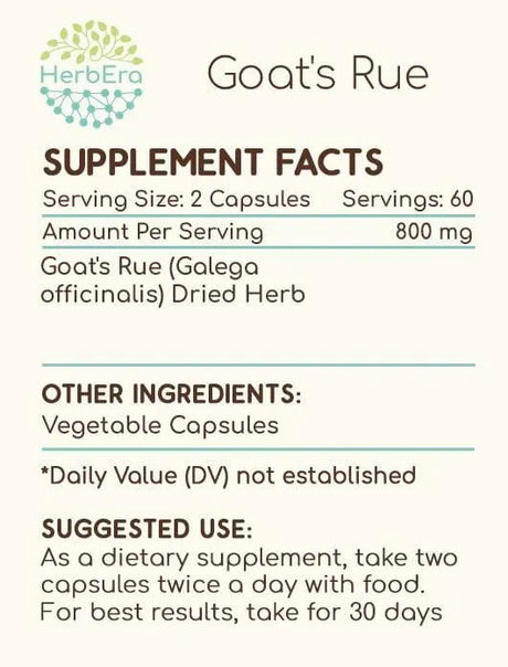 HERBERA - HerbEra Goat's Rue 400Mg. 120 Capsulas - The Red Vitamin MX - Suplementos Alimenticios - {{ shop.shopifyCountryName }}