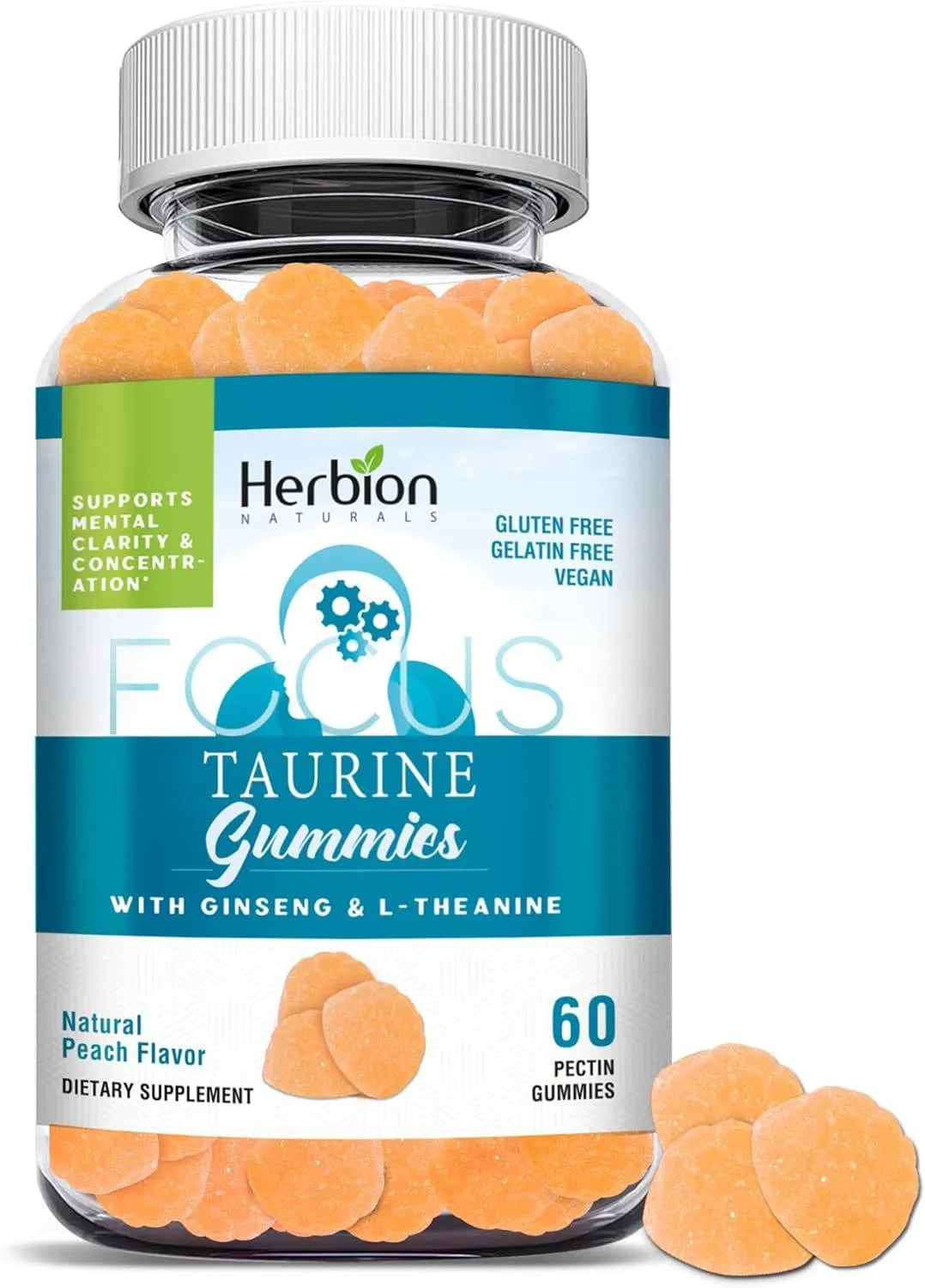 HERBION NATURALS - Herbion Naturals Taurine Gummies with Ginseng, L-Theanine 60 Gomitas - The Red Vitamin MX - Suplementos Alimenticios - {{ shop.shopifyCountryName }}