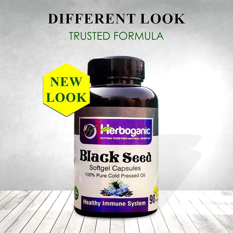 HERBOGANIC - HERBOGANIC Cold Pressed Black/Seed Oil Softgels 90 Capsulas Blandas - The Red Vitamin MX - Suplementos Alimenticios - {{ shop.shopifyCountryName }}