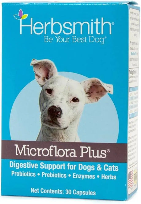 HERBSMITH - Herbsmith Microflora Plus Probiotics and Digestive Enzymes for Dogs 30 Capsulas - The Red Vitamin MX - Probióticos Para Perros - {{ shop.shopifyCountryName }}