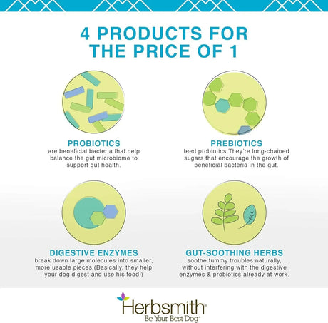 HERBSMITH - Herbsmith Microflora Plus Probiotics and Digestive Enzymes for Dogs 30 Capsulas - The Red Vitamin MX - Probióticos Para Perros - {{ shop.shopifyCountryName }}