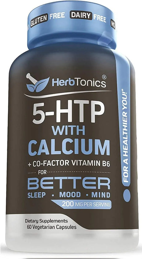 HERBTONICS - Herbtonics 5 HTP 200Mg. Supplement with Calcium + B6 Cofactor 60 Capsulas - The Red Vitamin MX - Suplementos Alimenticios - {{ shop.shopifyCountryName }}