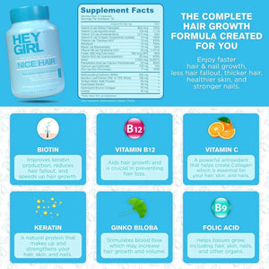 HEY GIRL NUTRITION - Hey Girl Nutrition Hair Vitamins 60 Gomitas - The Red Vitamin MX - Suplementos Alimenticios - {{ shop.shopifyCountryName }}
