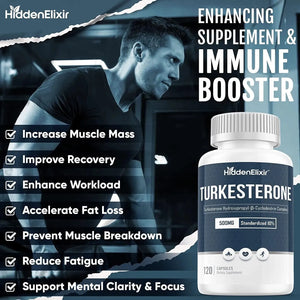 HIDDEN ELIXIR - Hidden Elixir Turkesterone 500Mg. 120 Capsulas - The Red Vitamin MX - Suplementos Alimenticios - {{ shop.shopifyCountryName }}