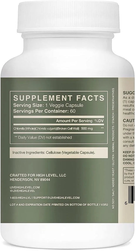 HIGH LEVEL - High Level Premium Chlorella 60 Capsulas - The Red Vitamin MX - Suplementos Alimenticios - {{ shop.shopifyCountryName }}