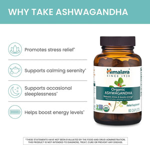 HIMALAYA - Himalaya Organic Ashwagandha 60 Tabletas - The Red Vitamin MX - Suplementos Alimenticios - {{ shop.shopifyCountryName }}