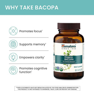 HIMALAYA - Himalaya Organic Bacopa Monnieri / Brahmi 750Mg. 60 Tabletas 2 Pack - The Red Vitamin MX - Suplementos Alimenticios - {{ shop.shopifyCountryName }}