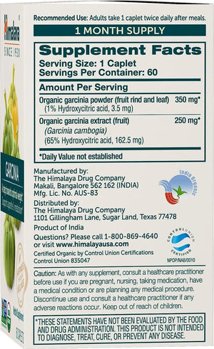 HIMALAYA - Himalaya Organic Garcinia Cambogia 600Mg. 60 Tabletas 2 Pack - The Red Vitamin MX - Suplementos Alimenticios - {{ shop.shopifyCountryName }}