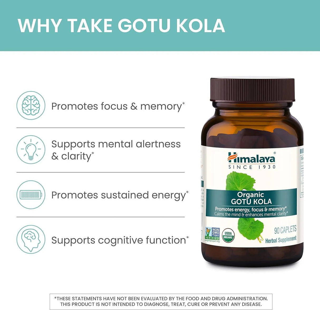 HIMALAYA - Himalaya Organic Gotu Kola 90 Tabletas - The Red Vitamin MX - Suplementos Alimenticios - {{ shop.shopifyCountryName }}