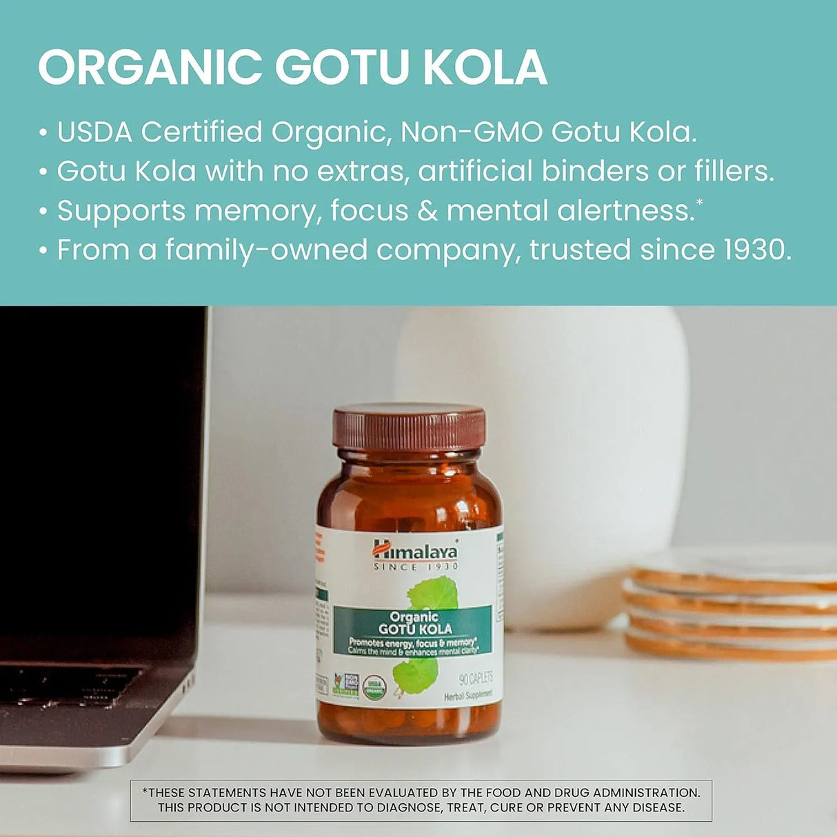 HIMALAYA - Himalaya Organic Gotu Kola 90 Tabletas - The Red Vitamin MX - Suplementos Alimenticios - {{ shop.shopifyCountryName }}