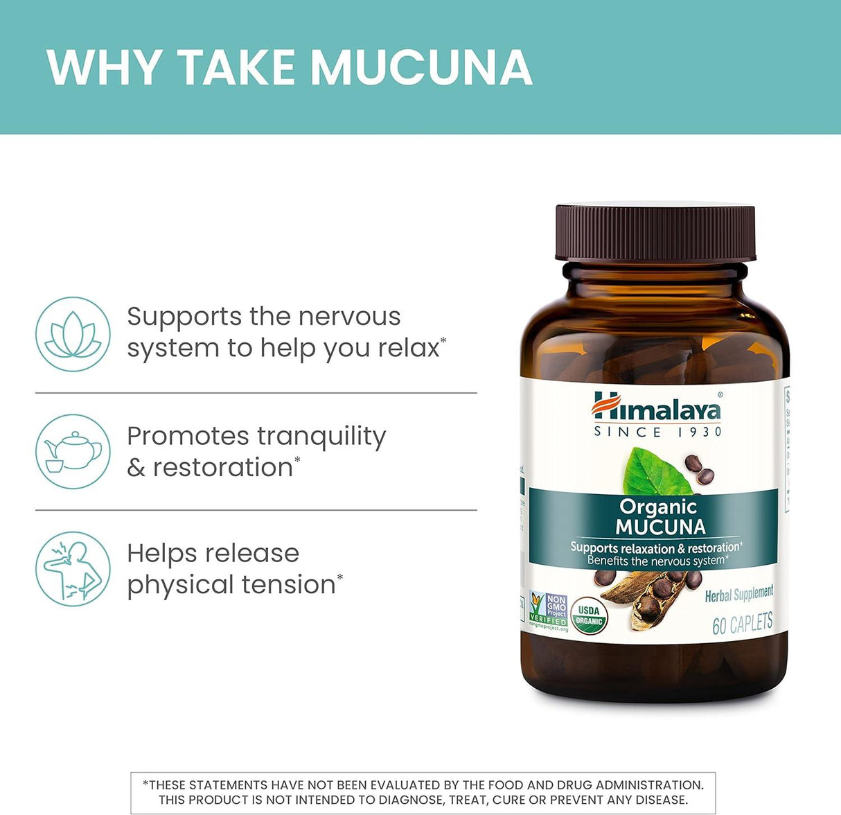 HIMALAYA - Himalaya Organic Mucuna/Pruriens 60 Tabletas - The Red Vitamin MX - Suplementos Alimenticios - {{ shop.shopifyCountryName }}