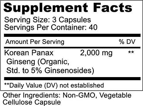 HMS NUTRITION - HMS Nutrition Certified Organic 2000Mg. Korean Red Panax Ginseng 120 Capsulas - The Red Vitamin MX - Suplementos Alimenticios - {{ shop.shopifyCountryName }}