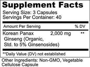 HMS NUTRITION - HMS Nutrition Certified Organic 2000Mg. Korean Red Panax Ginseng 120 Capsulas - The Red Vitamin MX - Suplementos Alimenticios - {{ shop.shopifyCountryName }}