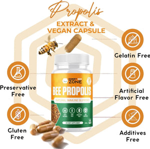 HONEYBEEZONE - HONEYBEEZONE Bee Propolis Extract 500Mg. 60 Capsulas - The Red Vitamin MX - Suplementos Alimenticios - {{ shop.shopifyCountryName }}