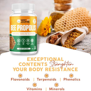 HONEYBEEZONE - HONEYBEEZONE Bee Propolis Extract 500Mg. 60 Capsulas - The Red Vitamin MX - Suplementos Alimenticios - {{ shop.shopifyCountryName }}