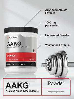 HORBAACH - Horbaach AAKG Powder Arginine Alpha-Ketoglutarate 500Gr. - The Red Vitamin MX - Suplementos Alimenticios - {{ shop.shopifyCountryName }}