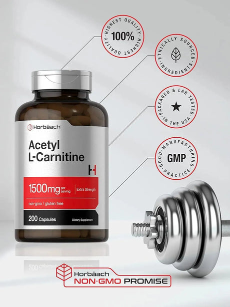 HORBAACH - Horbaach Acetyl L-Carnitine 1500Mg. 200 Capsulas - The Red Vitamin MX - Suplementos Alimenticios - {{ shop.shopifyCountryName }}