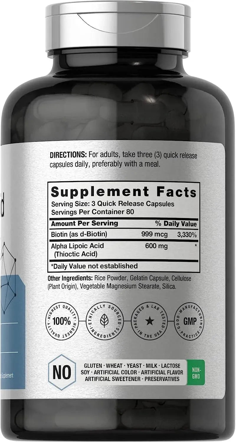 HORBAACH - Horbaach Alpha Lipoic Acid 600Mg. 240 Capsulas - The Red Vitamin MX - Suplementos Alimenticios - {{ shop.shopifyCountryName }}