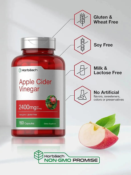 HORBAACH - Horbaach Apple Cider Vinegar 2400Mg. 150 Capsulas - The Red Vitamin MX - Suplementos Alimenticios - {{ shop.shopifyCountryName }}
