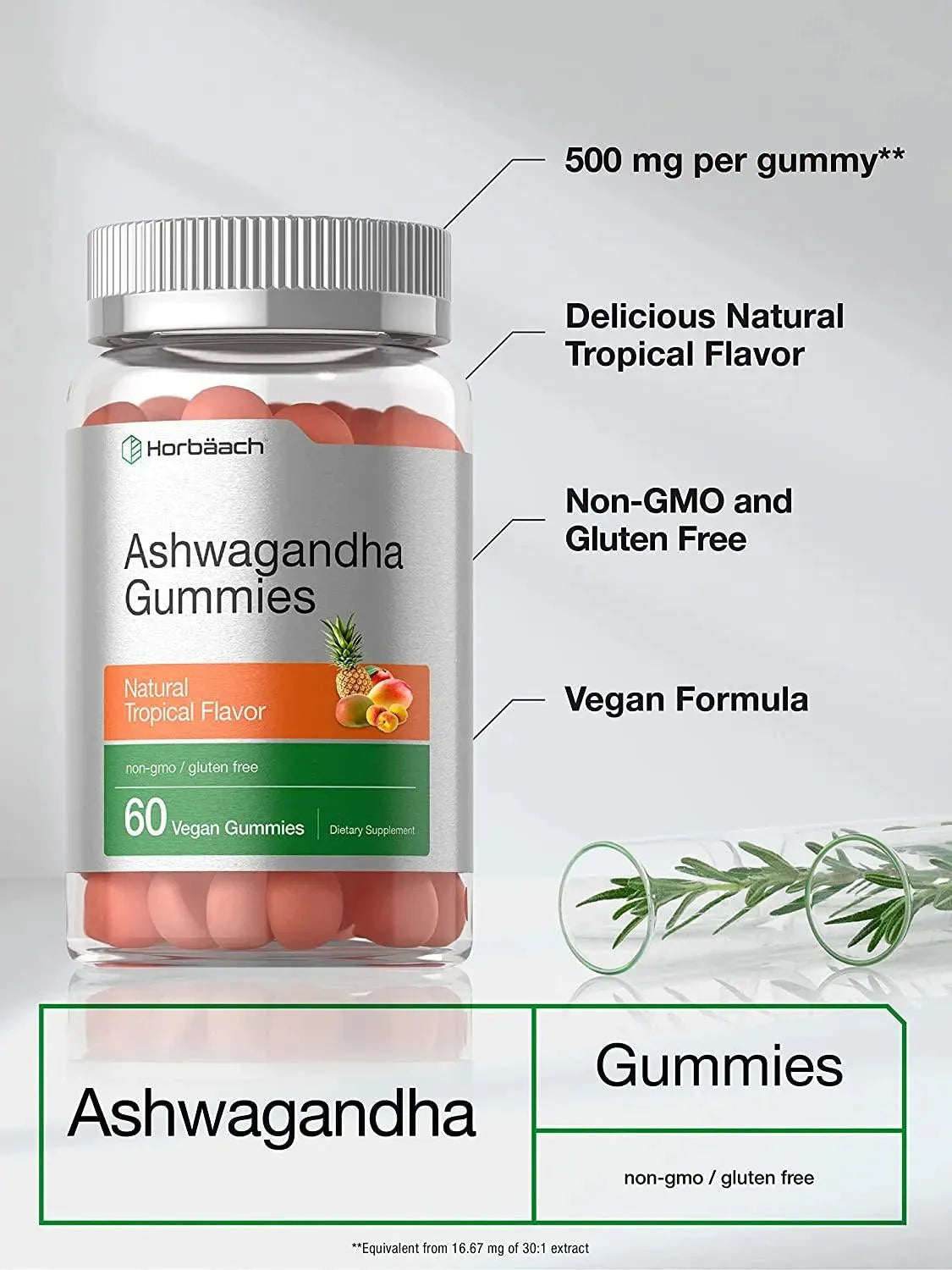 HORBAACH - Horbaach Ashwagandha Gummies 60 Gomitas - The Red Vitamin MX - Suplementos Alimenticios - {{ shop.shopifyCountryName }}