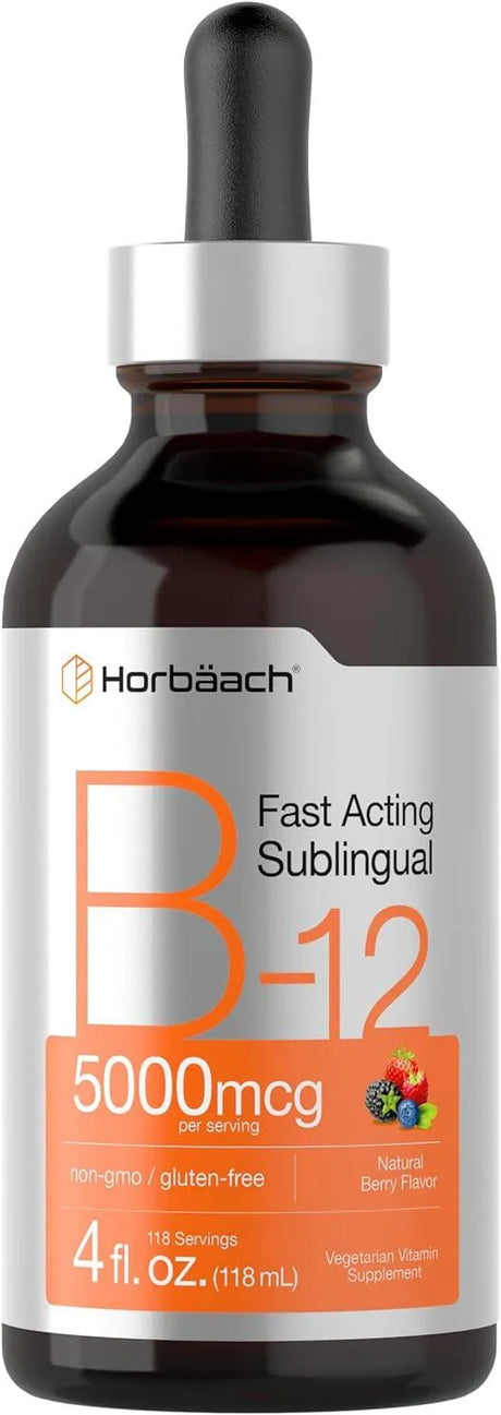 HORBAACH - Horbaach B-12 5000mcg Sublingual Liquid Vitamin 118Ml. - The Red Vitamin MX - Suplementos Alimenticios - {{ shop.shopifyCountryName }}