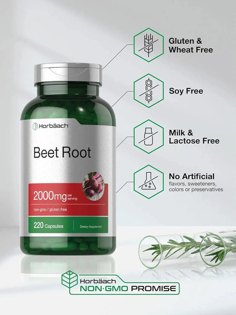 HORBAACH - Horbaach Beet Root Powder Capsules 2000Mg. 220 Capsulas - The Red Vitamin MX - Suplementos Alimenticios - {{ shop.shopifyCountryName }}