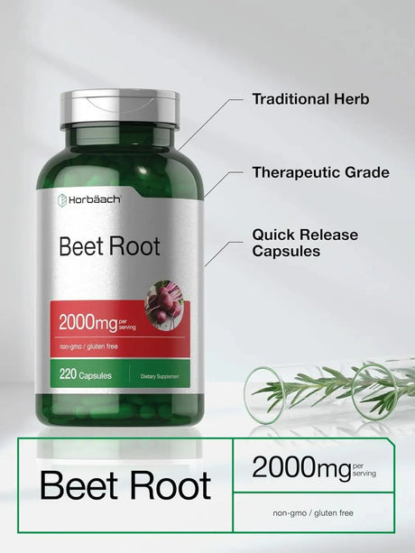 HORBAACH - Horbaach Beet Root Powder Capsules 2000Mg. 220 Capsulas - The Red Vitamin MX - Suplementos Alimenticios - {{ shop.shopifyCountryName }}