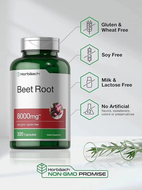 HORBAACH - Horbaach Beet Root Powder Capsules 8000Mg. 320 Capsulas - The Red Vitamin MX - Suplementos Alimenticios - {{ shop.shopifyCountryName }}