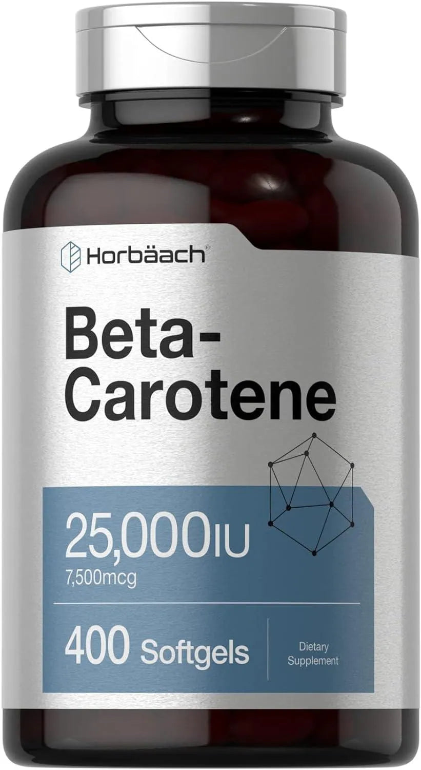 HORBAACH - Horbaach Beta Carotene 25000 IU 400 Capsulas Blandas - The Red Vitamin MX - Suplementos Alimenticios - {{ shop.shopifyCountryName }}