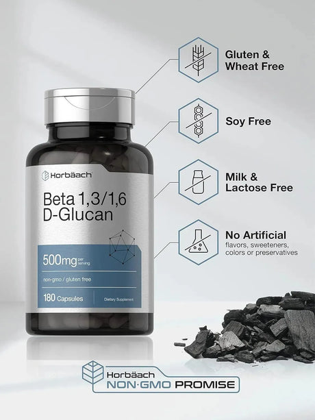 HORBAACH - Horbaach Beta Glucan 1 3D 180 Capsulas - The Red Vitamin MX - Suplementos Alimenticios - {{ shop.shopifyCountryName }}
