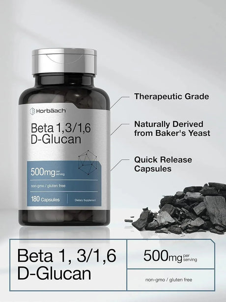 HORBAACH - Horbaach Beta Glucan 1 3D 180 Capsulas - The Red Vitamin MX - Suplementos Alimenticios - {{ shop.shopifyCountryName }}