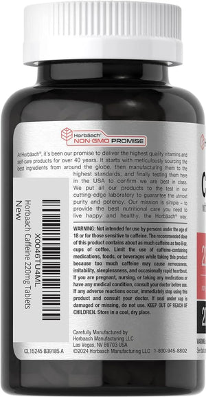 HORBAACH - Horbaach Caffeine Pills 200Mg with Green Tea 200 Tabletas - The Red Vitamin MX - Suplementos Alimenticios - {{ shop.shopifyCountryName }}