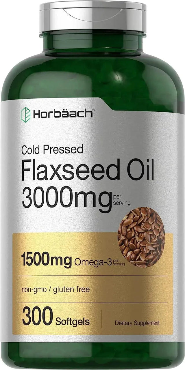 HORBAACH - Horbaach Flaxseed Oil Softgels 3000Mg. 300 Capsulas Blandas - The Red Vitamin MX - Suplementos Alimenticios - {{ shop.shopifyCountryName }}