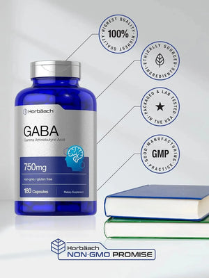 HORBAACH - Horbaach GABA 750Mg. 180 Capsulas - The Red Vitamin MX - Suplementos Alimenticios - {{ shop.shopifyCountryName }}