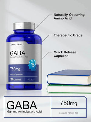 HORBAACH - Horbaach GABA 750Mg. 180 Capsulas - The Red Vitamin MX - Suplementos Alimenticios - {{ shop.shopifyCountryName }}