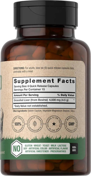 HORBAACH - Horbaach Grass Fed Beef Liver 4500Mg. 90 Capsulas - The Red Vitamin MX - Suplementos Alimenticios - {{ shop.shopifyCountryName }}