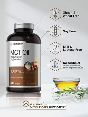 HORBAACH - Horbaach Keto MCT Oil Capsules 3600Mg. 300 Capsulas Blandas - The Red Vitamin MX - Suplementos Alimenticios - {{ shop.shopifyCountryName }}