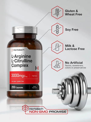 HORBAACH - Horbaach L-Arginine L-Citrulline Complex 3000Mg. 250 Capsulas - The Red Vitamin MX - Suplementos Alimenticios - {{ shop.shopifyCountryName }}