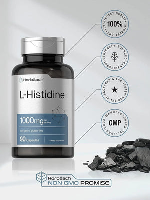 HORBAACH - Horbaach L-Histidine 1000Mg. 90 Capsulas - The Red Vitamin MX - Suplementos Alimenticios - {{ shop.shopifyCountryName }}