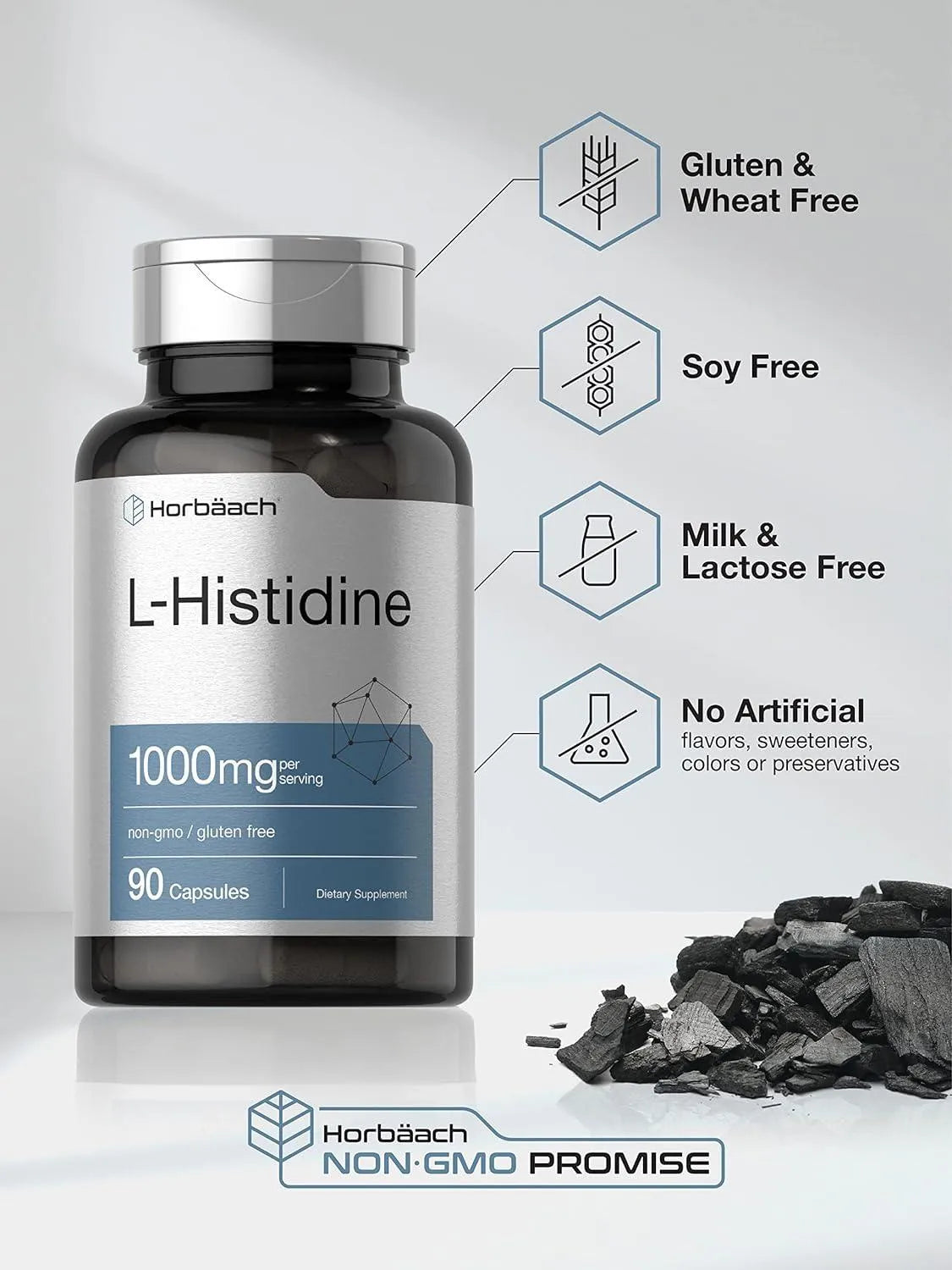 HORBAACH - Horbaach L-Histidine 1000Mg. 90 Capsulas - The Red Vitamin MX - Suplementos Alimenticios - {{ shop.shopifyCountryName }}